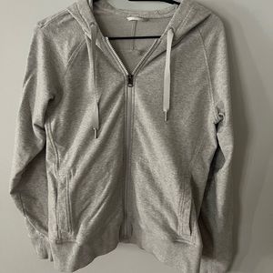 lululemon Cotton Terry Hoodie - Heathered Light Grey - size 8